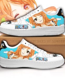 Nami Air Force Sneakers Custom One Piece Anime Shoes Fan PT04 - 1 - GearAnime