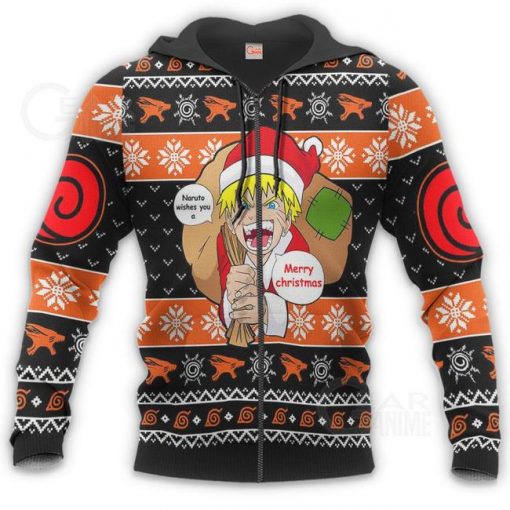 Naruto Ugly Christmas Sweater Badge Uzumaki Clan Custom Xmas Gift VA09 - 6 - GearAnime