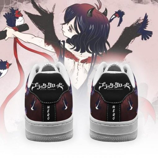 Nero Air Force Sneakers Black Bull Knight Black Clover Anime Shoes - 3 - GearAnime