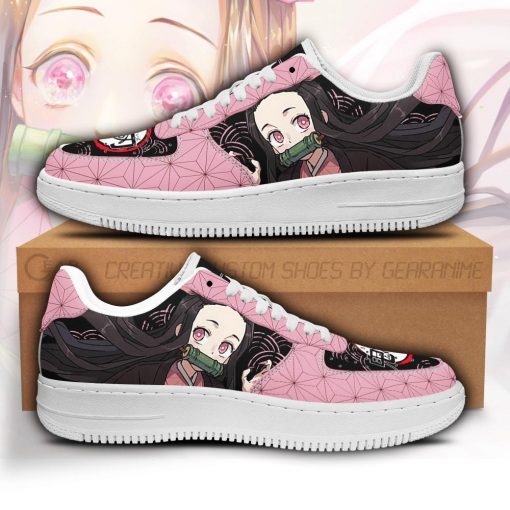 Nezuko Air Force Sneakers Custom Demon Slayer Anime Shoes Fan PT05 - 1 - GearAnime
