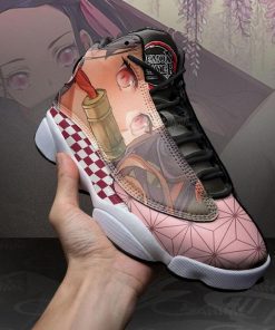 Nezuko Jordan 13 Sneakers Demon Slayer Custom Anime Shoes MN10 - 4 - GearAnime
