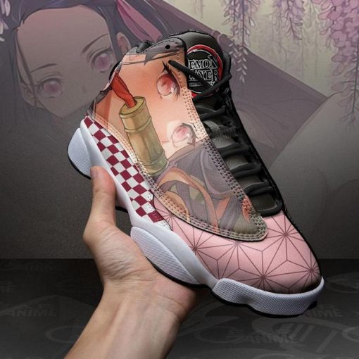 Nezuko Jordan 13 Sneakers Demon Slayer Custom Anime Shoes MN10 - 4 - GearAnime