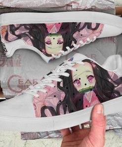 Nezuko Kamado Skate Shoes Demon Slayer Anime Custom Shoes PN10 - 2 - GearAnime