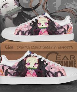 Nezuko Kamado Skate Shoes Demon Slayer Anime Custom Shoes PN10 - 1 - GearAnime