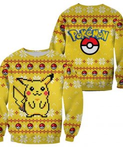 Pikachu Pokemon Ugly Christmas Sweater Custom Xmas Gift - 1 - GearAnime