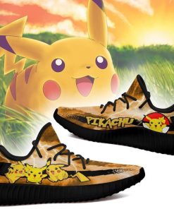 Pikachu Yzy Shoes Pokemon Anime Sneakers Fan Gift Idea TT04 - 2 - GearAnime