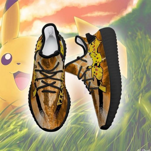 Pikachu Yzy Shoes Pokemon Anime Sneakers Fan Gift Idea TT04 - 3 - GearAnime