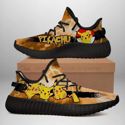 Pikachu Yzy Shoes Pokemon Anime Sneakers Fan Gift Idea TT04 - 1 - GearAnime