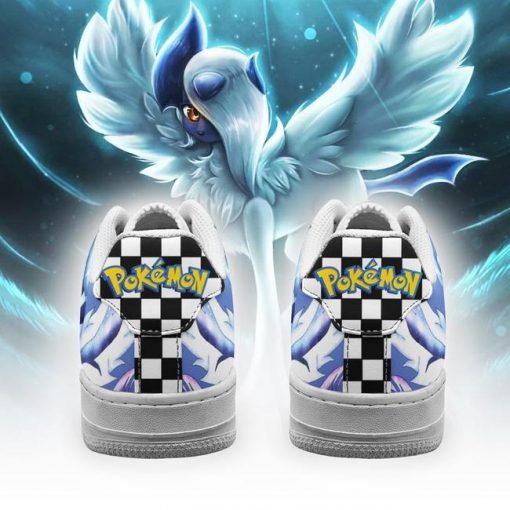 Poke Absol Air Force Sneakers Checkerboard Custom Pokemon Shoes - 3 - GearAnime