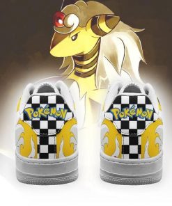 Poke Ampharos Air Force Sneakers Checkerboard Custom Pokemon Shoes - 3 - GearAnime