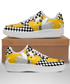 Poke Ampharos Air Force Sneakers Checkerboard Custom Pokemon Shoes - 1 - GearAnime