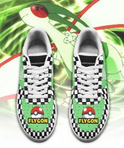 Poke Flygon Air Force Sneakers Checkerboard Custom Pokemon Shoes - 2 - GearAnime