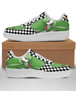 Poke Gardevoir Air Force Sneakers Checkerboard Custom Pokemon Shoes - 1 - GearAnime