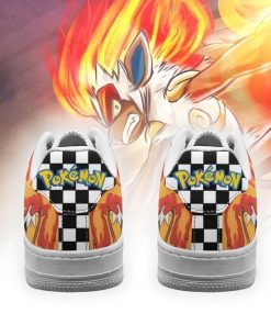 Poke Infernape Air Force Sneakers Checkerboard Custom Pokemon Shoes - 3 - GearAnime
