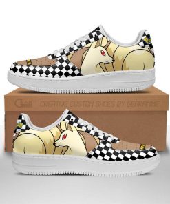 Poke Ninetales Air Force Sneakers Checkerboard Custom Pokemon Shoes - 1 - GearAnime