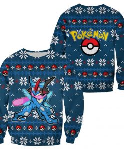 Pokemon Greninja Ugly Christmas Sweater Custom Xmas Gift - 1 - GearAnime