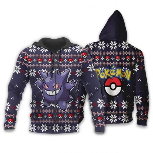 Pokemon Ugly Christmas Sweater Custom Gengar Xmas Gift - 2 - GearAnime