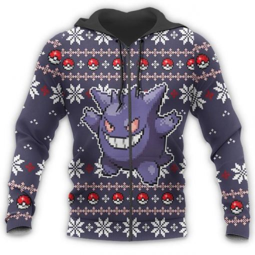 Pokemon Ugly Christmas Sweater Custom Gengar Xmas Gift - 7 - GearAnime