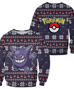 Pokemon Ugly Christmas Sweater Custom Gengar Xmas Gift - 1 - GearAnime