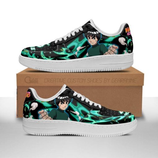 Rock Lee Air Force Sneakers Custom Naruto Anime Shoes Leather - 1 - GearAnime