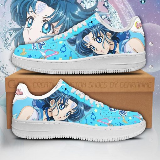 Sailor Mercury Air Force Sneakers Sailor Moon Anime Shoes Fan Gift PT04 - 1 - GearAnime