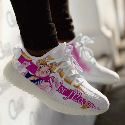 Sailor Moon Yzy Shoes Pink Custom Anime Sneakers TT10 - 3 - GearAnime