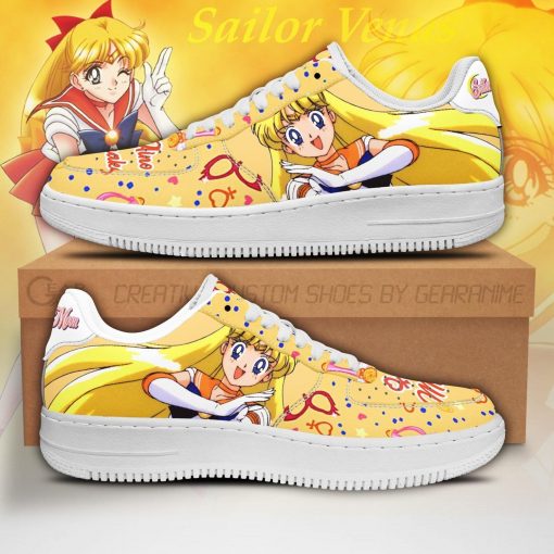Sailor Venus Air Force Sneakers Sailor Moon Anime Shoes Fan Gift PT04 - 1 - GearAnime