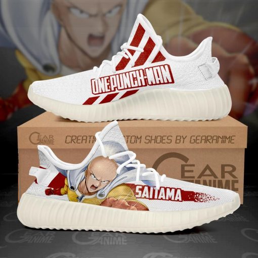 Saitama Yzy Shoes Fight One Punch Man Custom Anime Sneakers TT10 - 1 - GearAnime