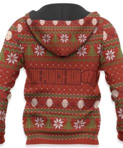 Saitama Oppai Ugly Christmas Sweater One Punch Man Anime Xmas Gift - 6 - GearAnime