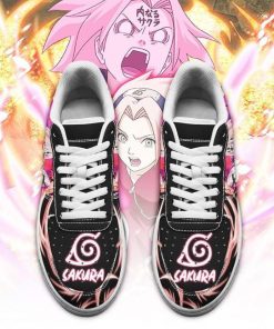 Sakura Haruno Air Force Sneakers Custom Naruto Anime Shoes Leather - 2 - GearAnime