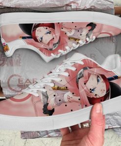 Sakura Haruno Skate Shoes Naruto Anime Custom Shoes PN10 - 2 - GearAnime