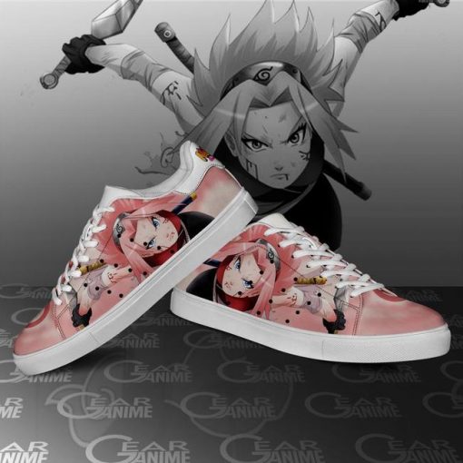 Sakura Haruno Skate Shoes Naruto Anime Custom Shoes PN10 - 4 - GearAnime