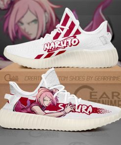 Sakura Haruno Yzy Shoes Naruto Custom Anime Sneakers TT10 - 1 - GearAnime