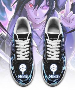 Sasuke Uchiha Air Force Sneakers Custom Naruto Anime Shoes Leather - 2 - GearAnime