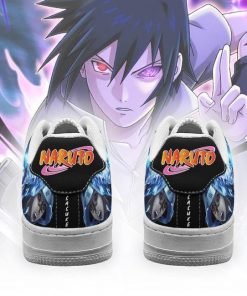 Sasuke Uchiha Air Force Sneakers Custom Naruto Anime Shoes Leather - 3 - GearAnime