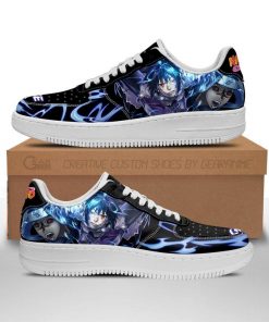Sasuke Uchiha Air Force Sneakers Custom Naruto Anime Shoes Leather - 1 - GearAnime