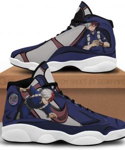 Shoto Todoroki Jordan 13 Shoes My Hero Academia Anime Sneakers - 1 - GearAnime