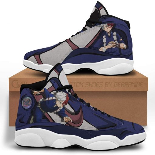Shoto Todoroki Jordan 13 Shoes My Hero Academia Anime Sneakers - 1 - GearAnime