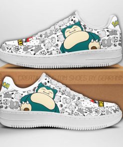 Snorlax Air Force Sneakers Pokemon Shoes Fan Gift PT04 - 1 - GearAnime
