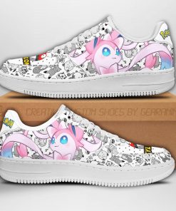 Sylveon Air Force Sneakers Pokemon Shoes Fan Gift Idea PT04 - 1 - GearAnime