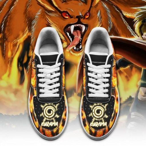 Tailed Beast Kurama Air Force Sneakers Custom Naruto Anime Shoes Leather - 2 - GearAnime