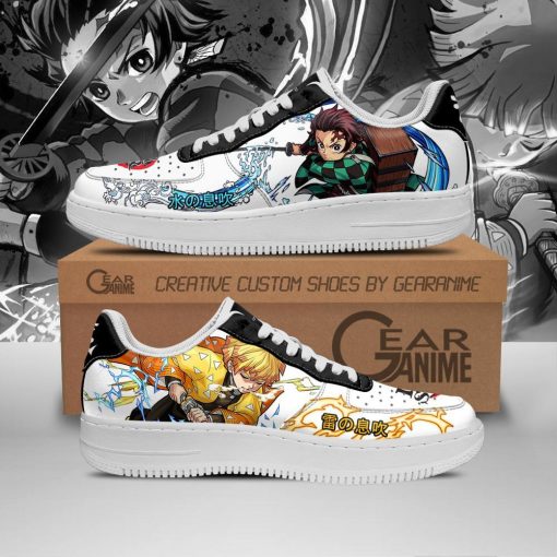 Tanjiro And Zenitsu Air Force Sneakers Demon Slayer Anime Shoes PT10 - 1 - GearAnime