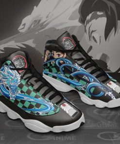 Tanjiro Kamado Jordan 13 Sneakers Water Breathing Demon Slayer Shoes MN10 - 3 - GearAnime