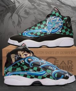 Tanjiro Kamado Jordan 13 Sneakers Water Breathing Demon Slayer Shoes MN10 - 1 - GearAnime