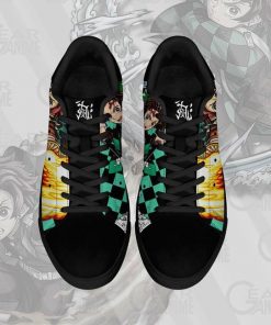 Tanjiro Sun & Water Breathing Skate Shoes Demon Slayer Anime Custom Shoes PN10 - 4 - GearAnime