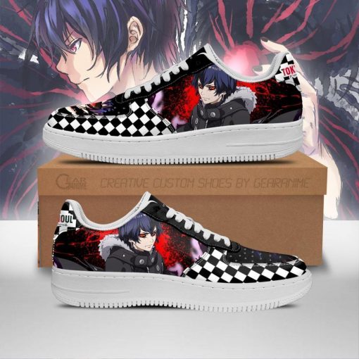 Tokyo Ghoul Ayato Air Force Sneakers Custom Checkerboard Shoes Anime - 1 - GearAnime