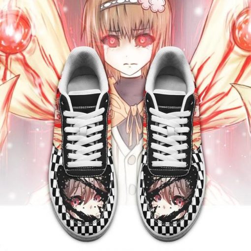 Tokyo Ghoul Hinami Air Force Sneakers Custom Checkerboard Shoes Anime - 2 - GearAnime