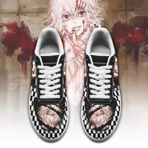 Tokyo Ghoul Juuzou Air Force Sneakers Custom Checkerboard Shoes Anime - 2 - GearAnime