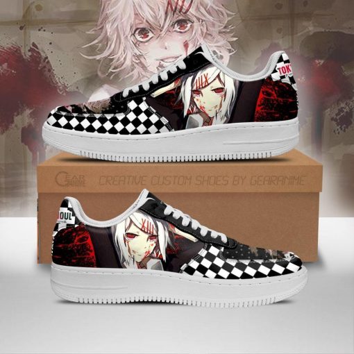 Tokyo Ghoul Juuzou Air Force Sneakers Custom Checkerboard Shoes Anime - 1 - GearAnime