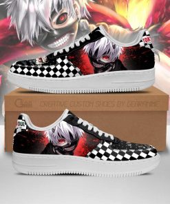 Tokyo Ghoul Kaneki Air Force Sneakers Custom Checkerboard Shoes Anime - 1 - GearAnime